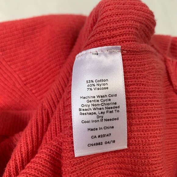 Talbots rib knit cotton blend long sleeve crewneck pullover sweater - Picture 8 of 10